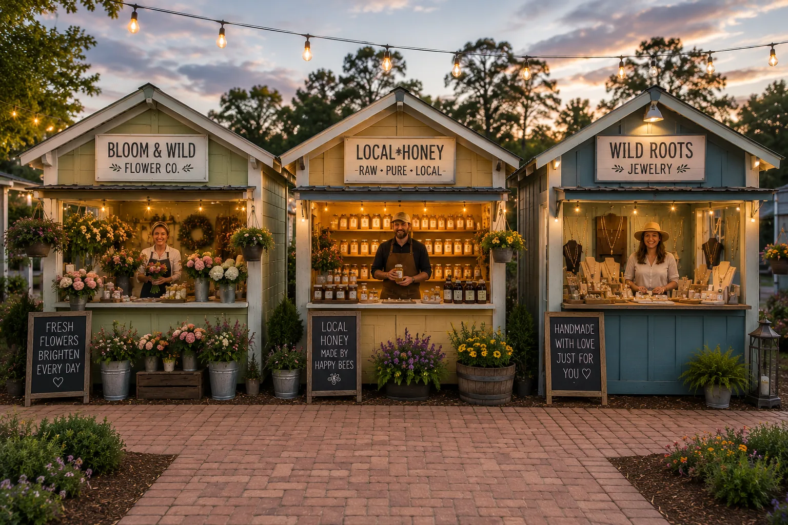 Farmville vendor cottages at Raprager Farms