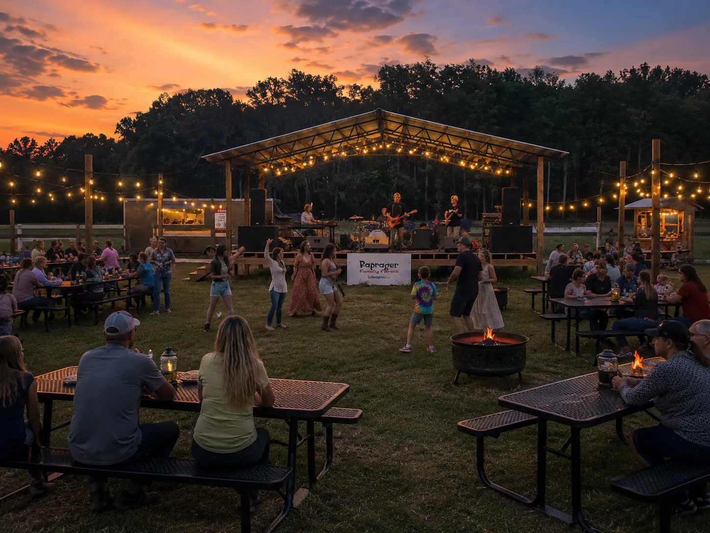 Music and evening fun at Raprager Farms